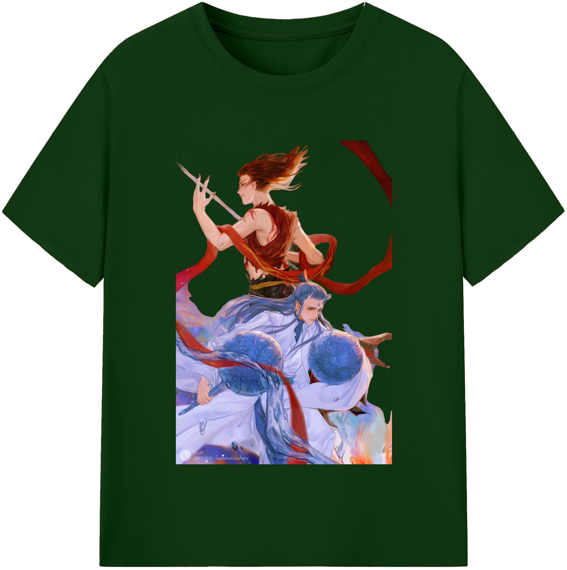 （画像用） Ne Zha 2 ナタ 魔童の大暴れ 綿100％半袖Tシャツ（フロントプリント）